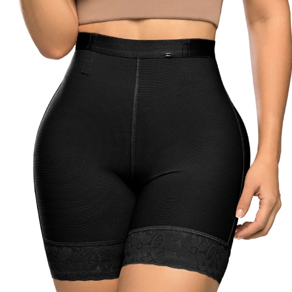 Black High-Waisted Shapewear Shorts
